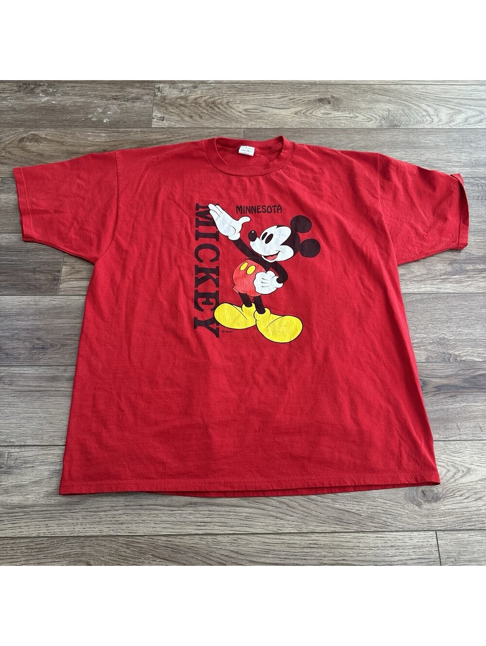 Vtg 90s Velva Sheen Mickey Mouse Minnesota Shirt XXL